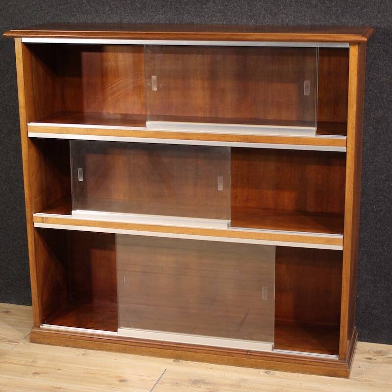 Bibliothèque vitrée italienne, années 1960