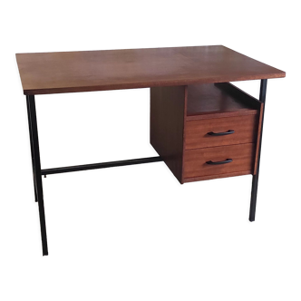 Modernist metal and wood desk by Seducta – 50s/60s