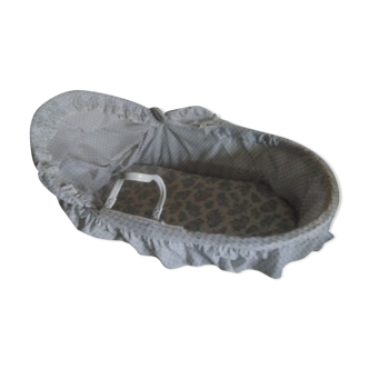 White rattan bassinet