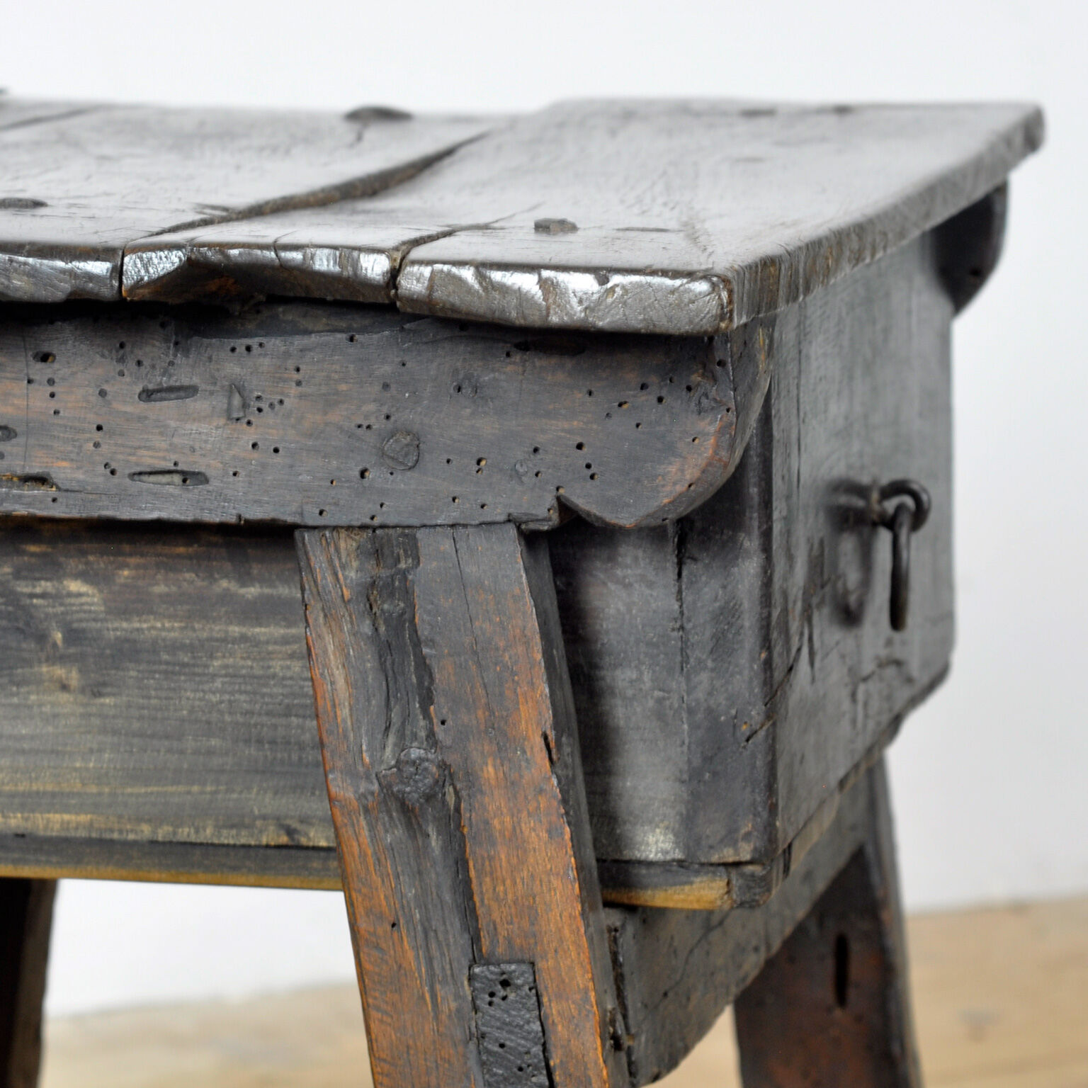 Spanish oak side table, 18th century