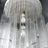 Mazzega, xl vintage clear murano glass elements chandelier from 70s
