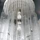 Mazzega, xl vintage clear murano glass elements chandelier from 70s