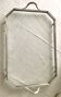 Important silver-plated metal plateau with a glass base.