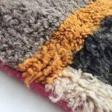 Moroccan Berber boujaad carpet with colored flat areas 193x115cm