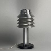 Space age aluminum mushroom dome lamp by Hans Agne Jakobsson for Markaryd, Sweden 1960s