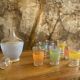Set carafe and 8 glasses