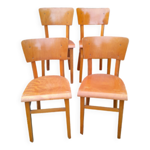 4 chaises de bistrot - ancienne