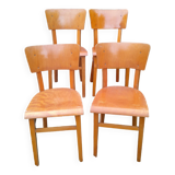 4 chaises de bistrot ancienne vintage