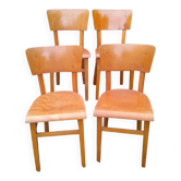 4 chaises de bistrot ancienne vintage