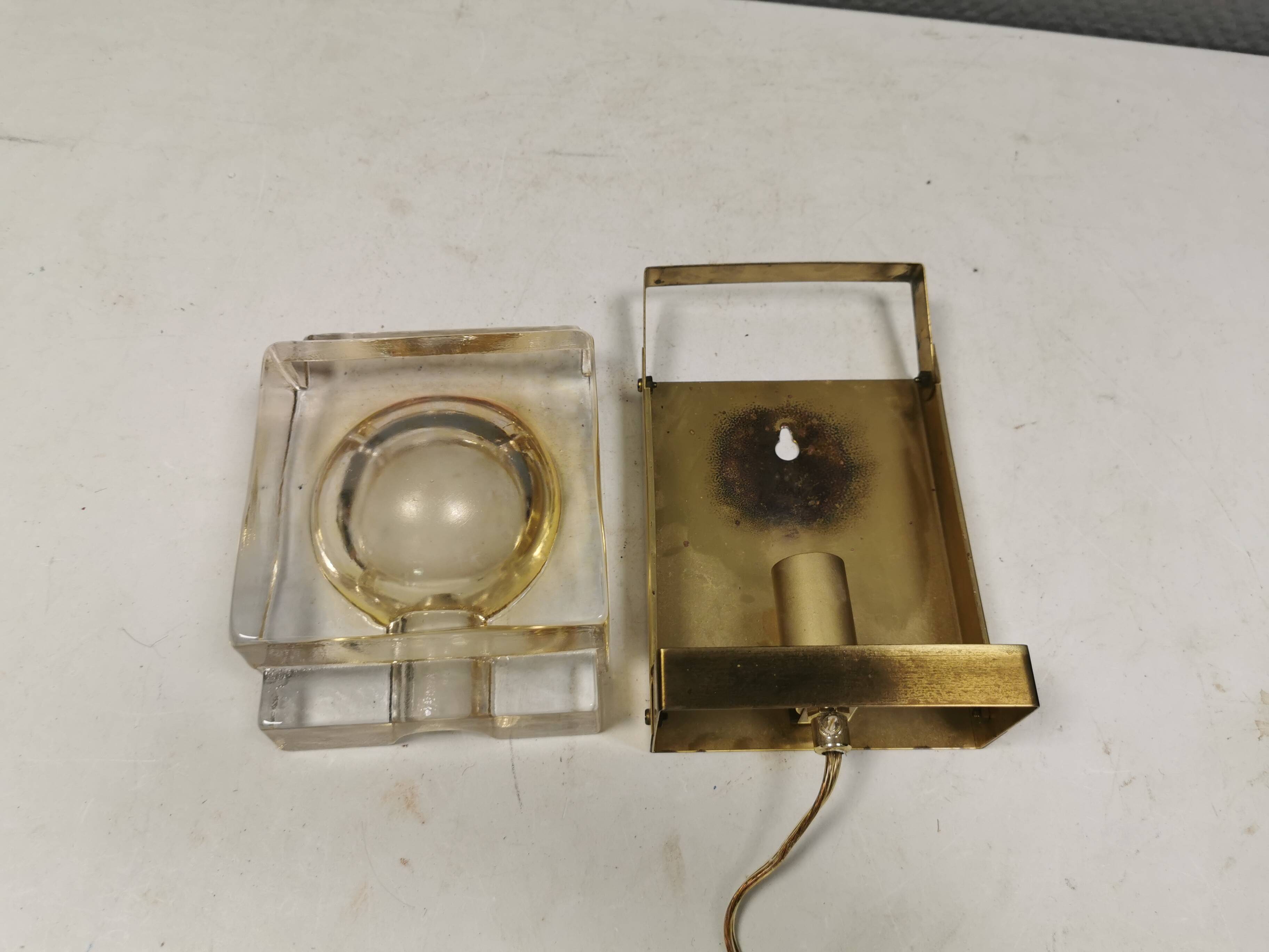 Very rare maritime wall lamp made by Danish Vitrika in the 1960s