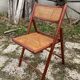 Pair of Italian folding chairs in vintage canning