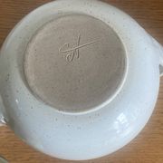 Large Vintage Teapot / Teapot with Pyrite Stoneware Infuser - Signed