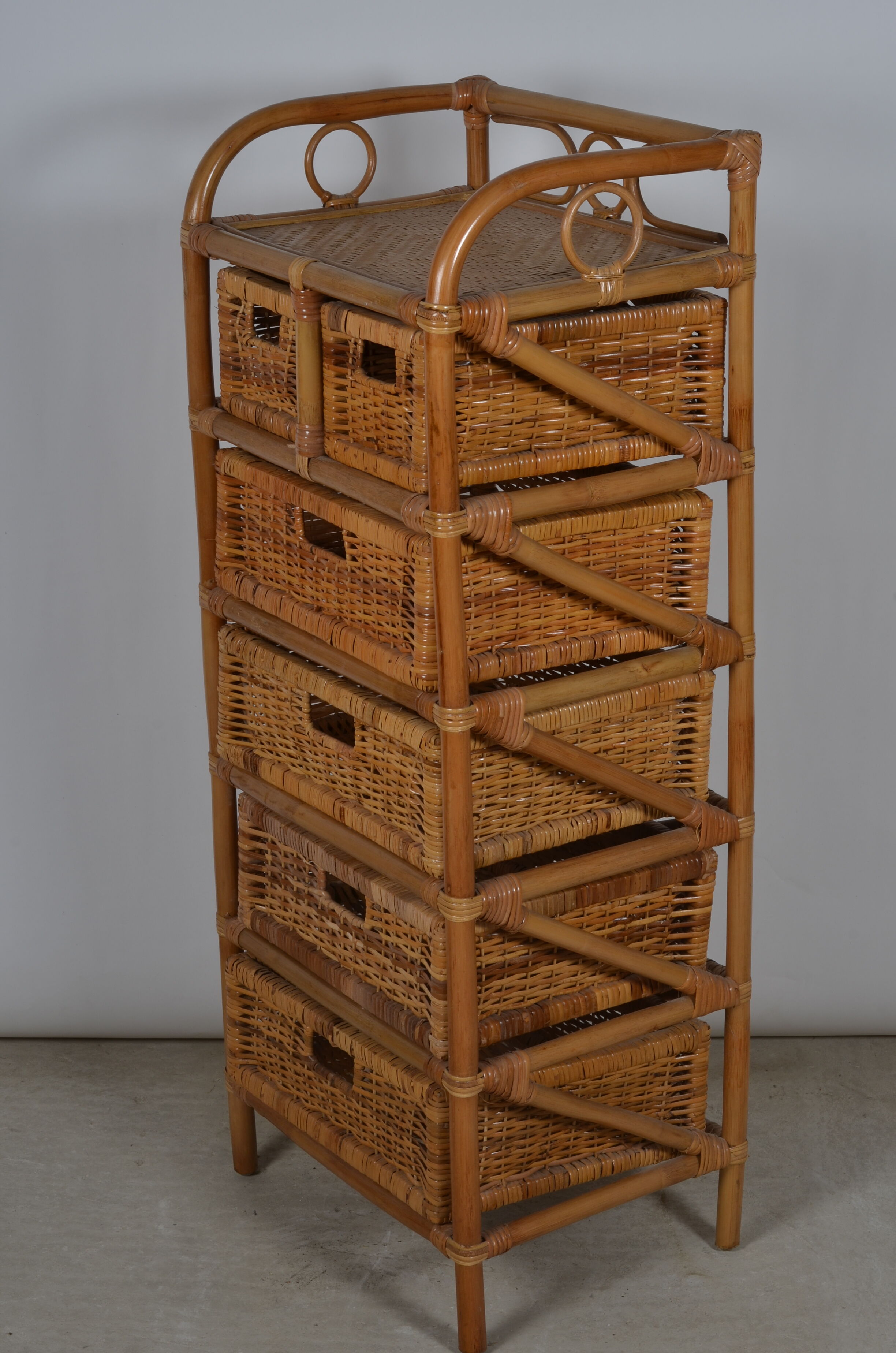 Rattan chest of drawers