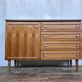 Scandinavian sideboard style walnut 1960