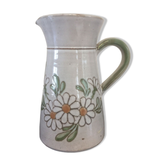 pitcher - VALLAURIS " NATOLI " - ceramics - daisies - vintage -