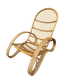 Curved bamboo and rattan armchair in Italian style by Roberti from the 1960s.