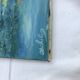 Painting painting oil on canvas Oechslin view village edge of vintage water