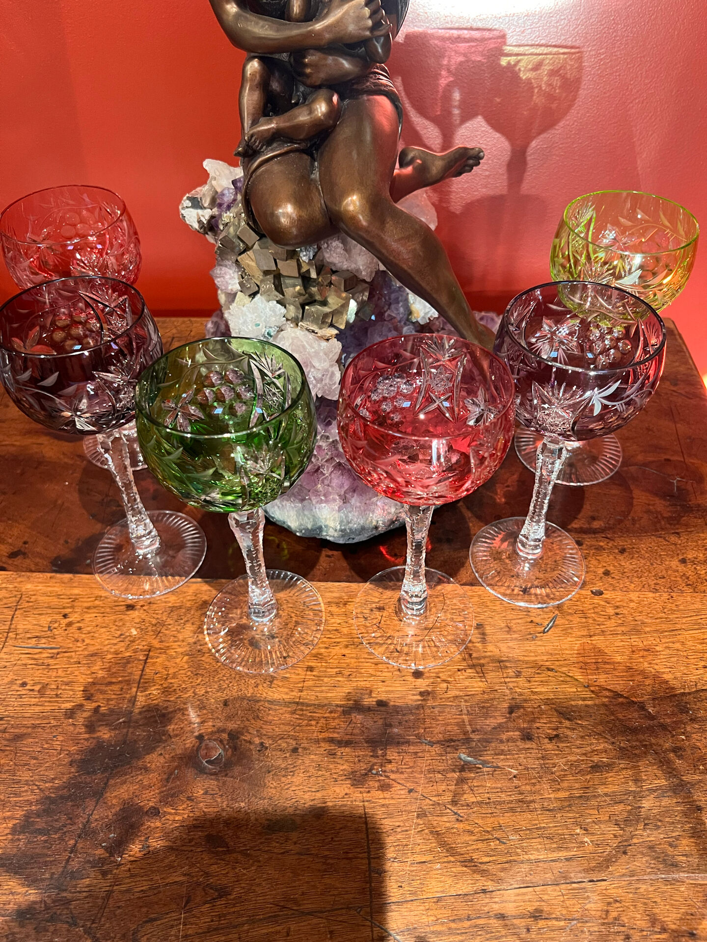 Service de verres à vin en cristal