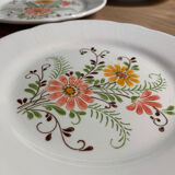 5 vintage flower plate 20,5cm