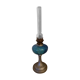 Former oil lamp foot metal silver blue glass
