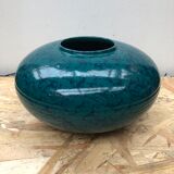 Ancien vase st clément ref 9058 céramique bleu vert made in france vintage