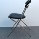 Vintage chrome and leather folding chair made in Italy Zanotta Arper style 1970