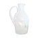 Bubbled glass pitcher with ice tank, handcrafted, French vintag manufacturing