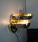 Set of Unique Cubistic Brass Wall Lamps, 1920s