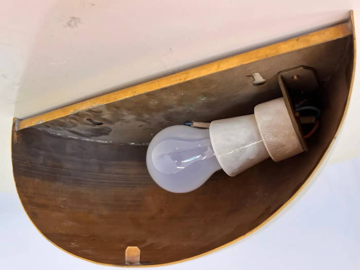 Set of four design midcentury wall brass lamps - Czechoslovakia, 1980s