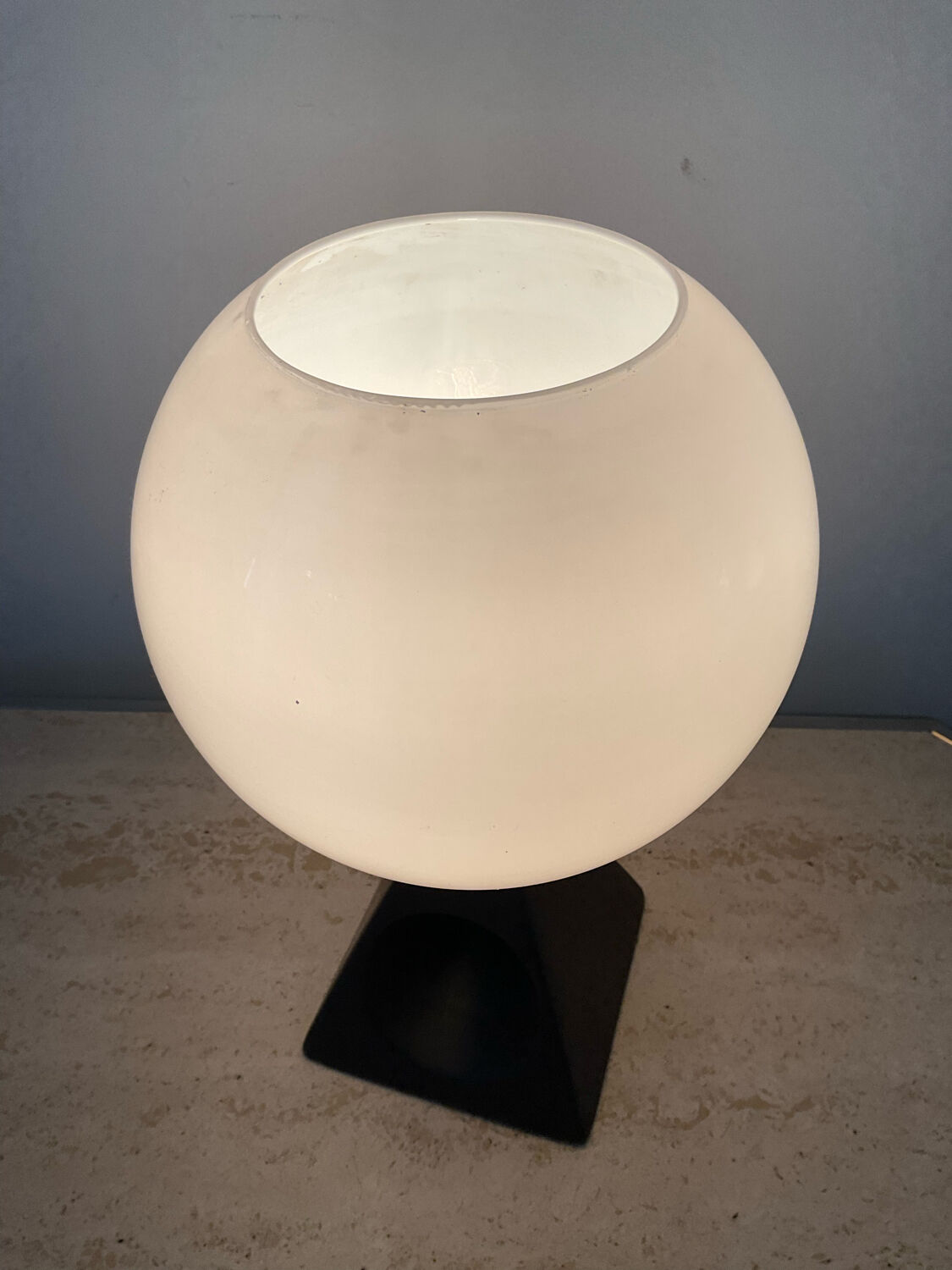 Vintage lamp in opaline and ceramic years 70-80