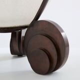 Large Art Deco frosted glass vase by Karl Springer for Seguso 1980