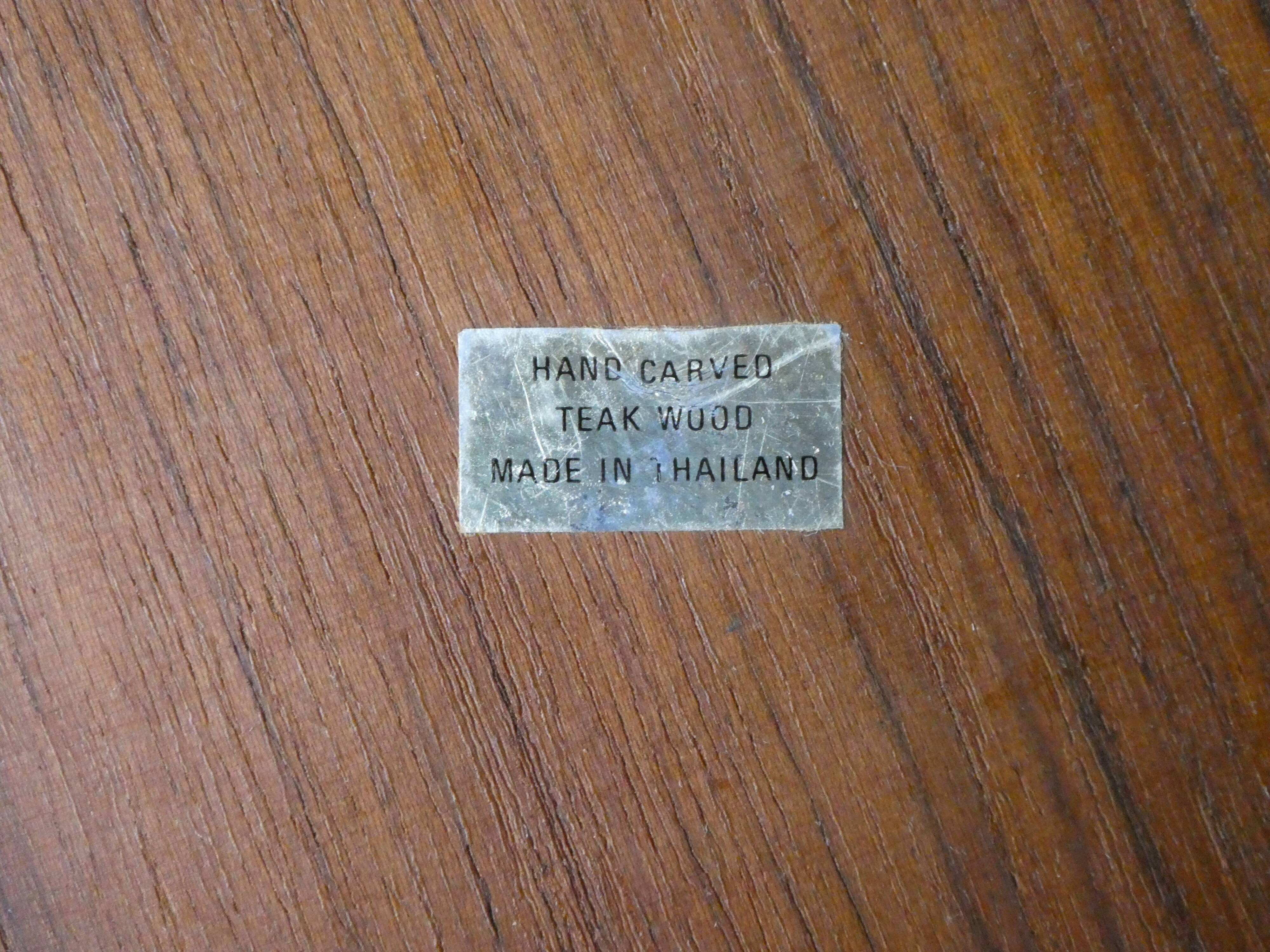 Lot of 4 plates or teak serving dishes, 70-80s