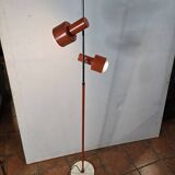 Orange floor lamp with two spots from the 70s
