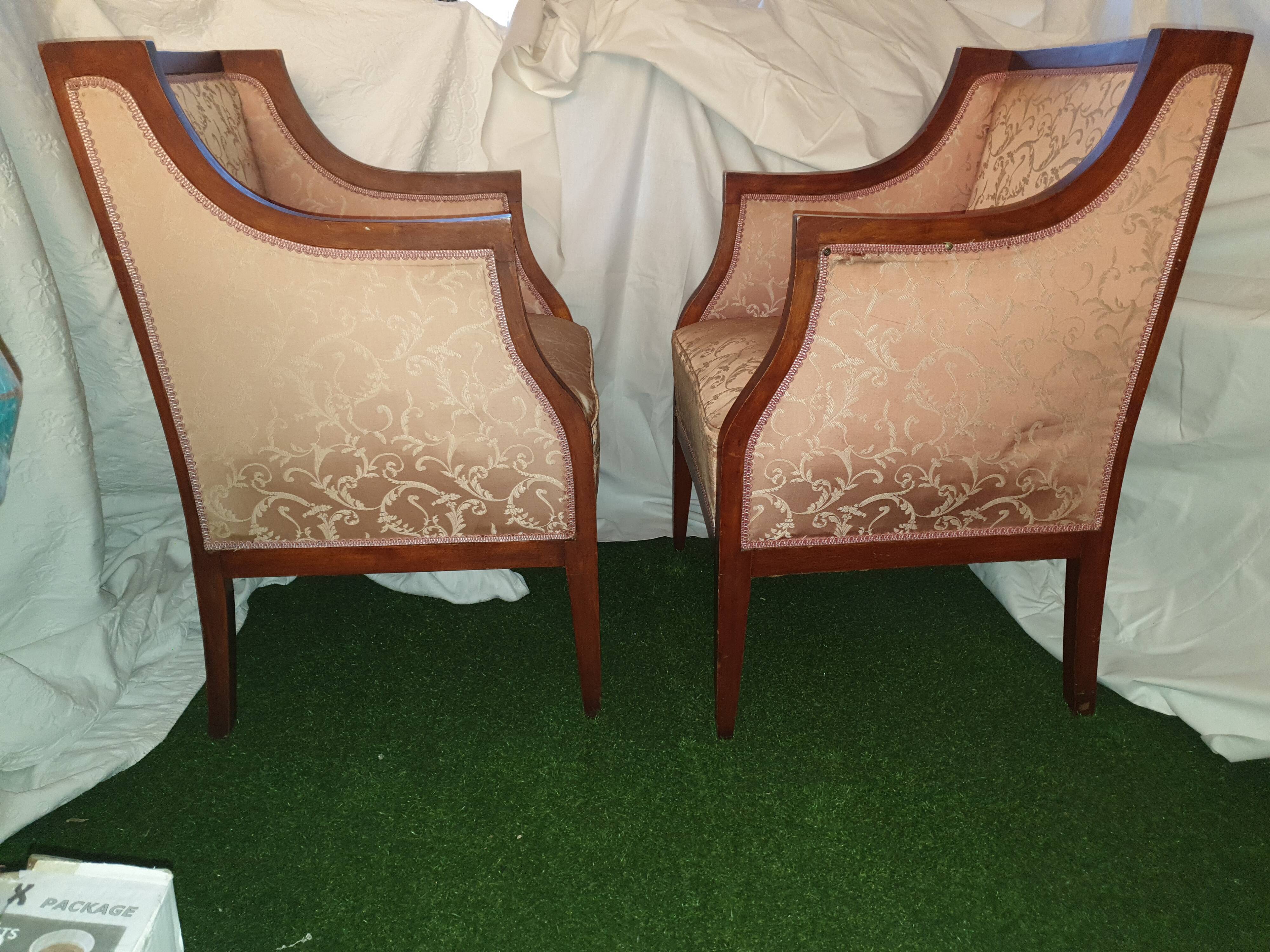 Paire de bergère art deco