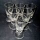 Series of 6 mazagran bistrot coffee glasses in thick glass 1900-1920