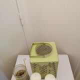 Metal lanterns with garden candles