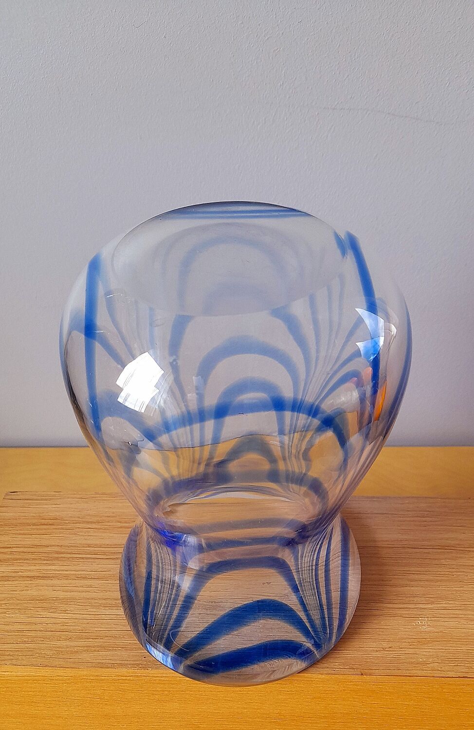 70s crystal vase