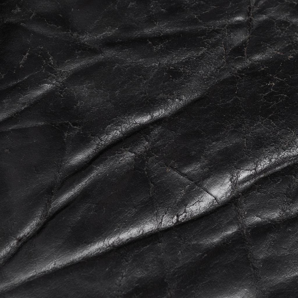 Divano modulare in pelle nera cinova anni ’70 modernariato