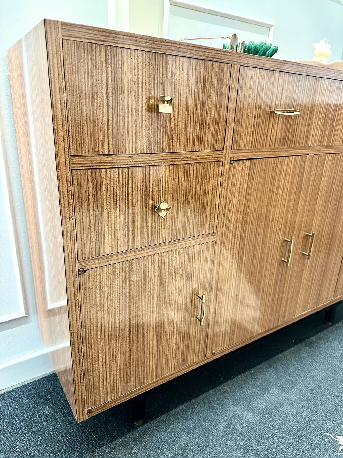 Wood effect formica sideboard