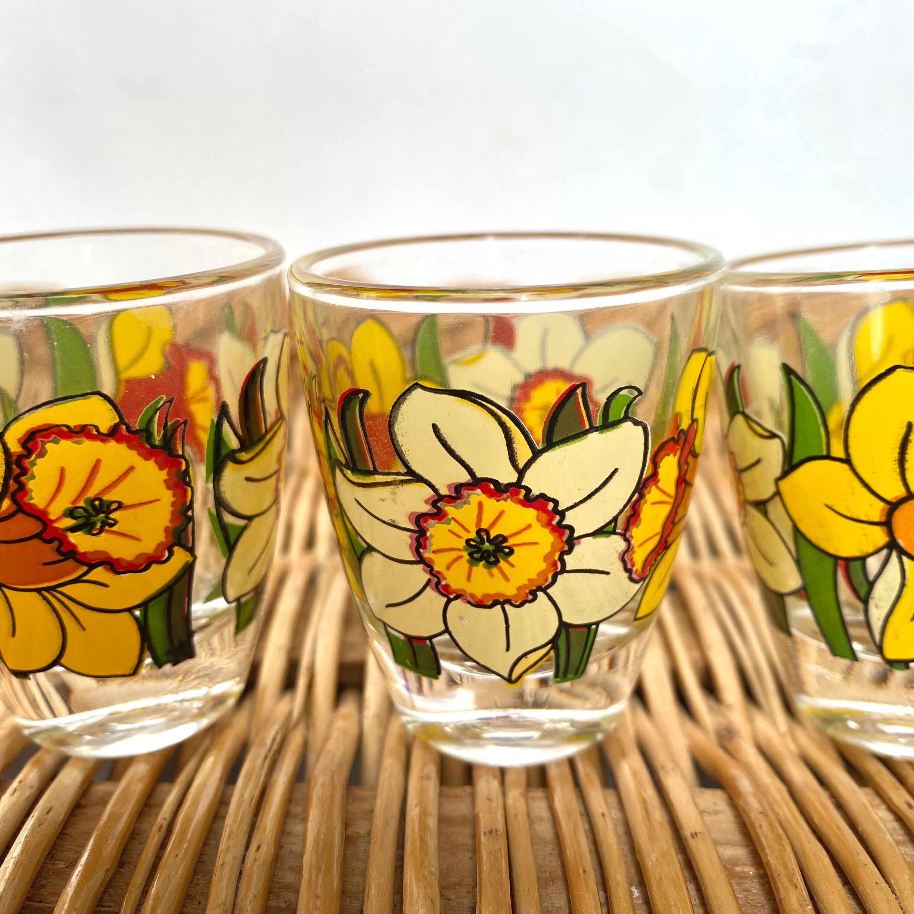 Vintage floral glasses