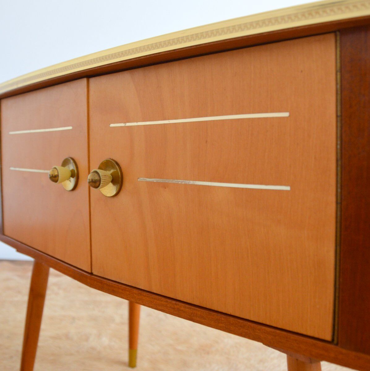 Console / bedside feet compass vintage 1950s