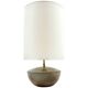 Mid-century modern green ceramic lamp base, Alain di Bin France 1960s