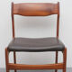 Set of 4 dining chairs 1960s teak/leather, Erik Buch
