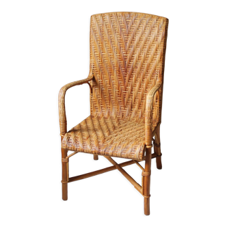 Vintage rattan armchair for adults