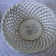 round white ceramic box braided openwork flowers slurry