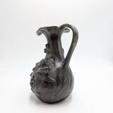 Pewter vase - art nouveau - nude woman j. garnier