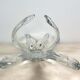 Adorable fruit bowl or centerpiece or flower bowl in translucent crystal - 1960