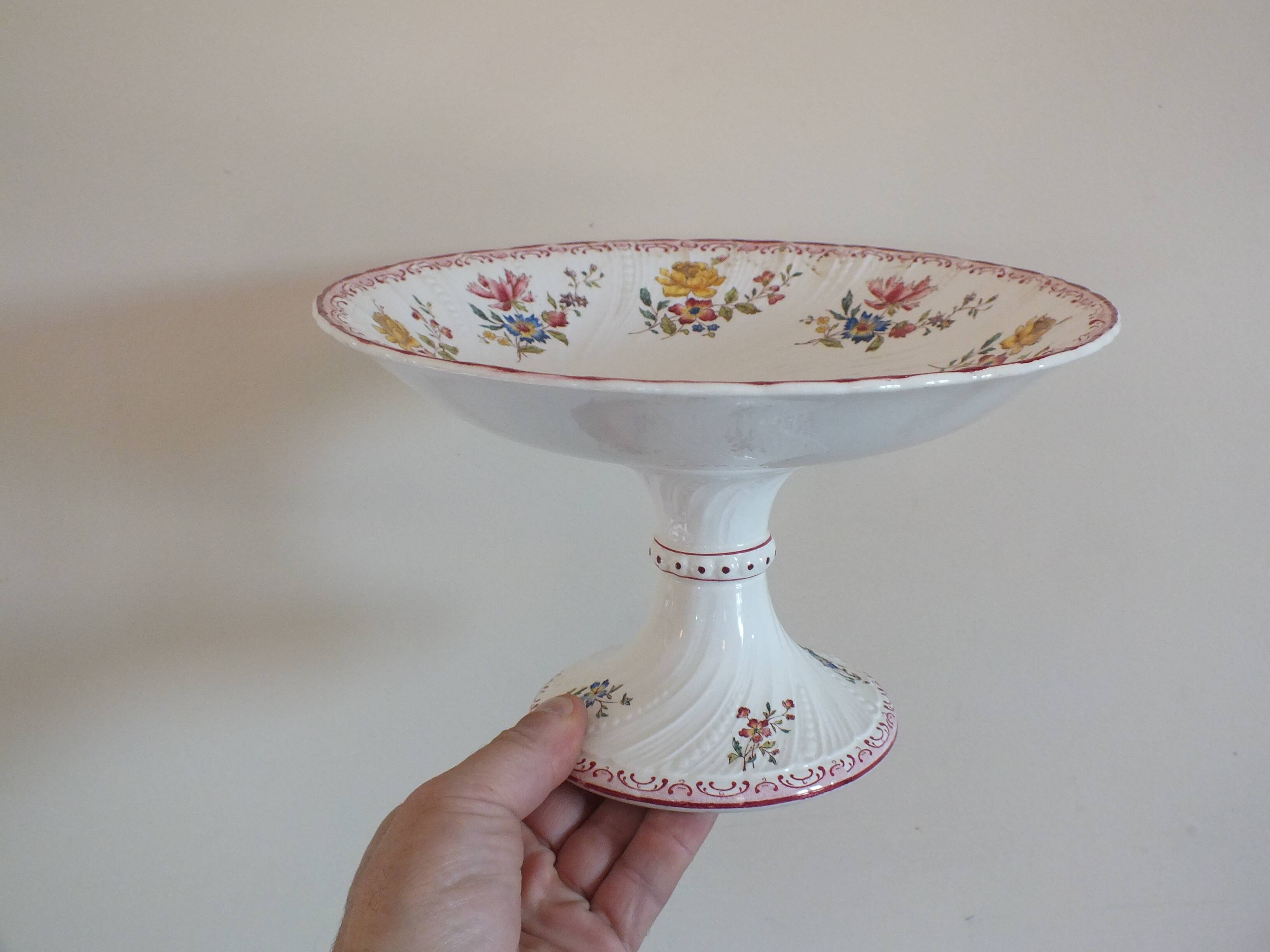 Old Sarreguemines display cup decor 19