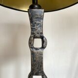 Beaten iron lamp 1970 brutalist