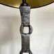 Beaten iron lamp 1970 brutalist